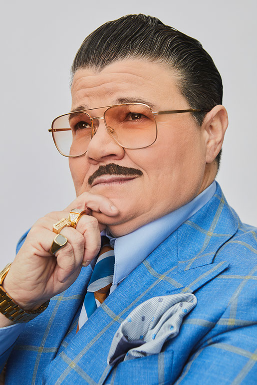 Portrait of Rob Goldstone for The Sunday Times Magazine by Adam Birkan